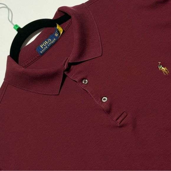 Polo by Ralph Lauren Men's Burgundy XLT Long Sleeve Polo Shirt Excellent - Picture 1 of 8